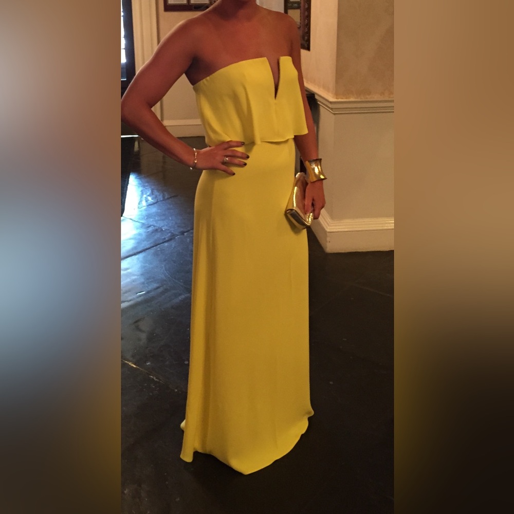 BCBG maxazria yellow dress